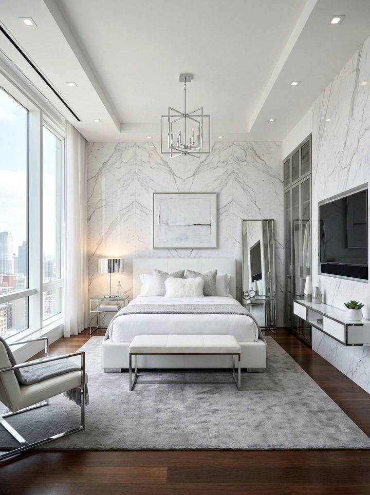 Marble wallpaper bedroom - 30 bedroom modern wallpapers