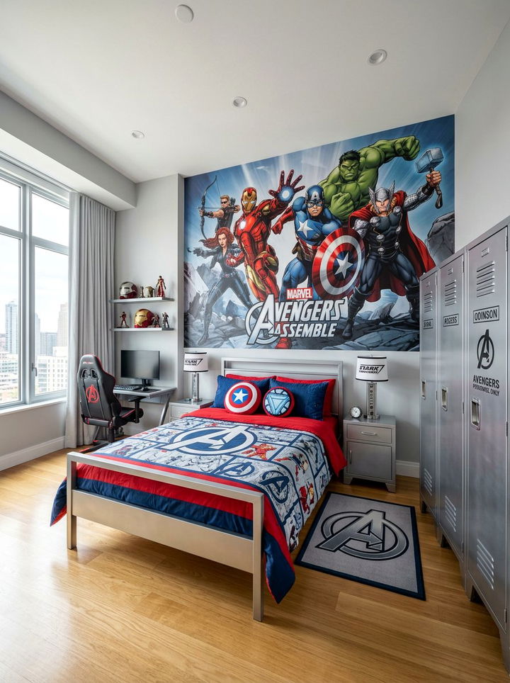 Marvel Avengers Bedroom - 30 comic book bedroom ideas