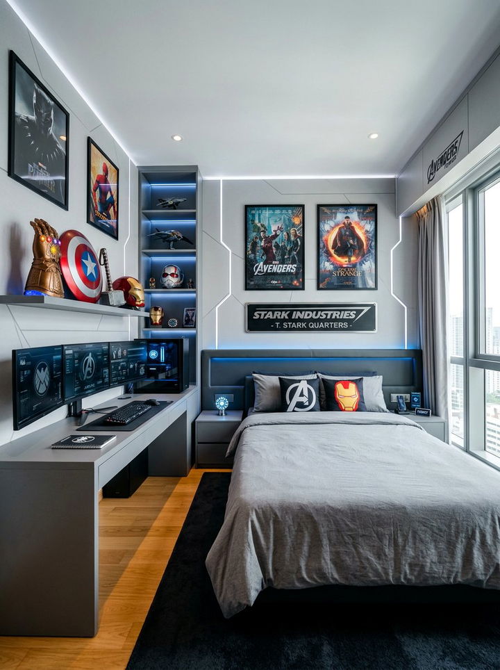 Marvel Cinematic Universe Bedroom - 30 comic book bedroom ideas