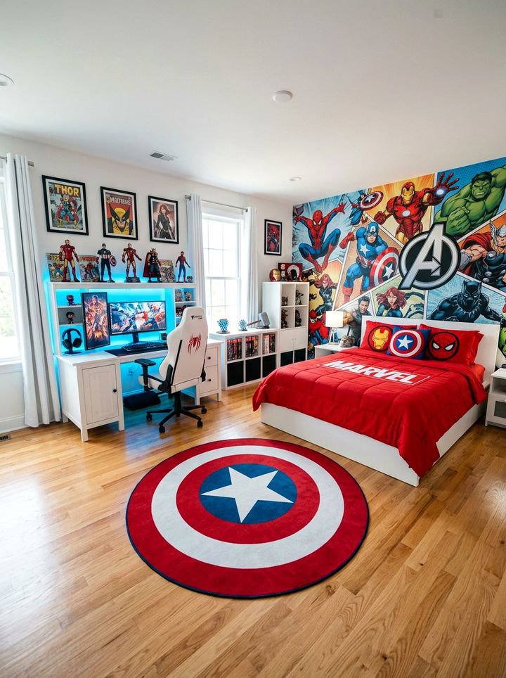 Marvel Superhero Bedroom - 30 geek bedroom ideas