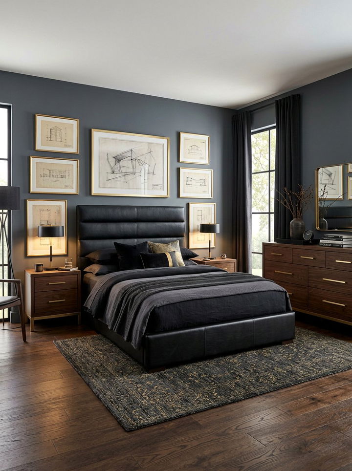 Masculine Black And Gold Bedroom - 30 black and gold bedroom ideas