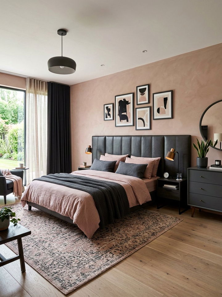 Masculine Blush Pink Bedroom - 30 blush pink bedroom ideas