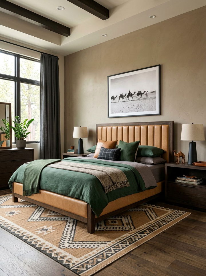 Masculine Camel Bedroom - 30 camel bedroom ideas
