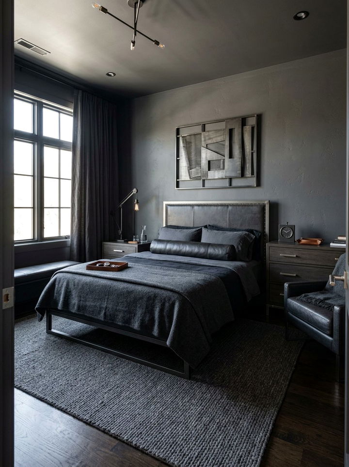 Masculine Dark Bedroom - 30 dark bedroom ideas
