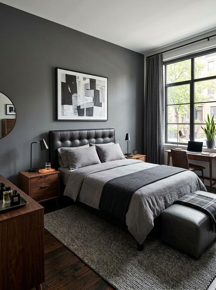 Masculine Gray Bedroom - 30 warm gray bedroom ideas