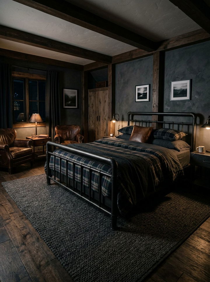 Masculine Iron Bed Frame - 30 bedroom iron beds