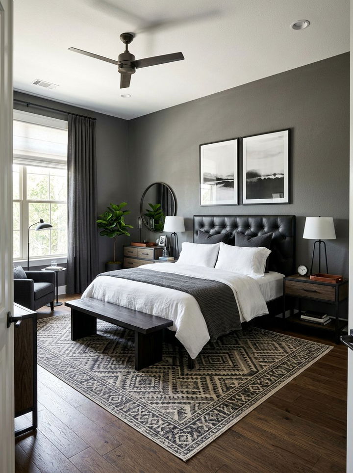 Masculine Transitional Bedroom - 30 transitional bedroom ideas