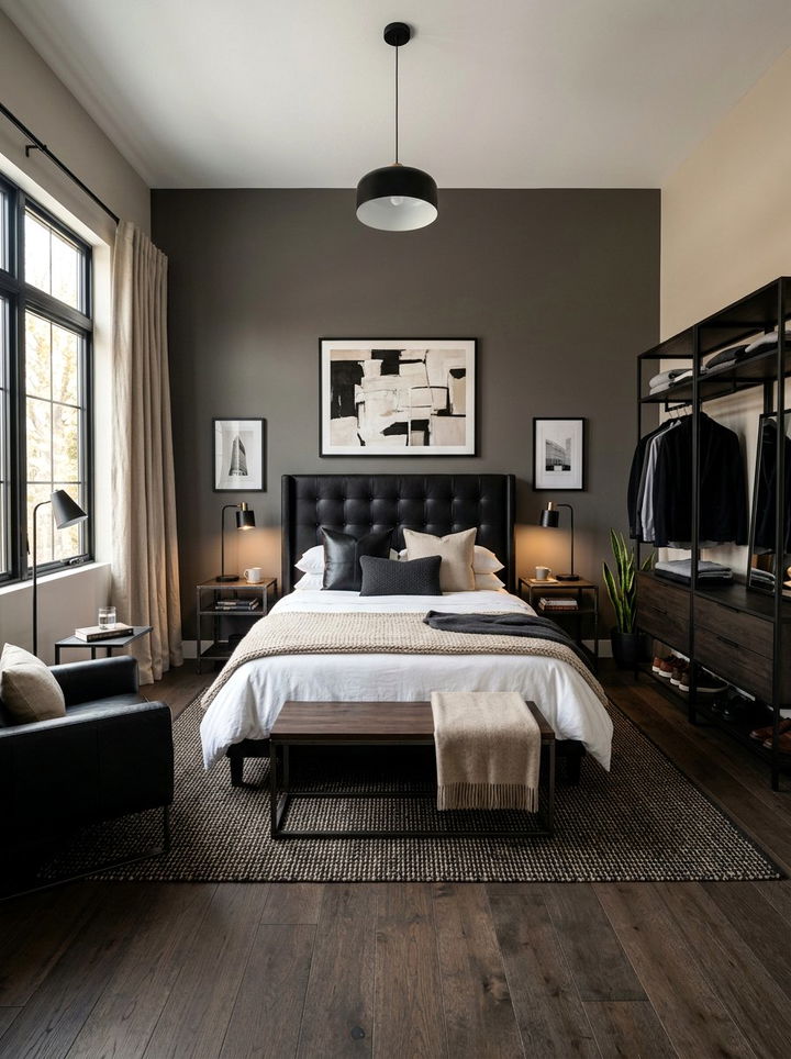 Masculine black and beige bedroom - 30 black and beige bedroom color combo