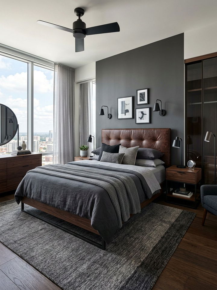 Masculine condo bedroom style - 30 condo bedroom ideas