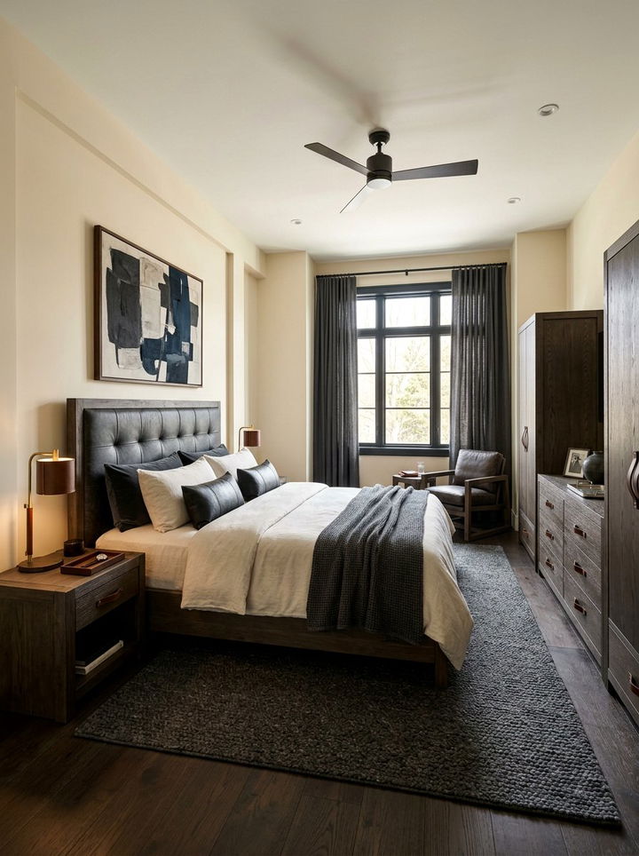 Masculine cream bedroom - 30 off-white bedroom ideas