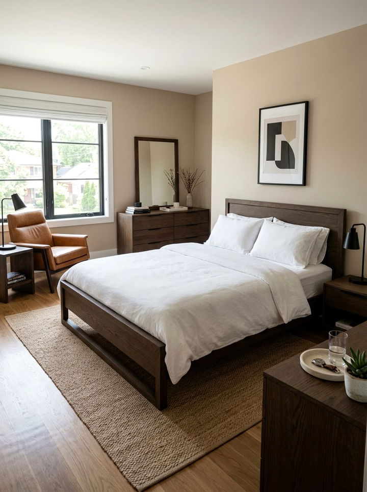 Masculine tan and white bedroom - 30 tan and white bedroom ideas