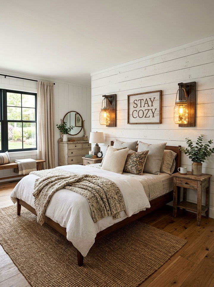 Mason Jar Wall Sconce - 30 DIY bedroom decor ideas