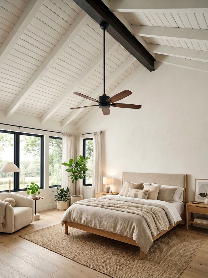 Master Bedroom Ceiling Fan - 30 bedroom vaulted ceiling ideas