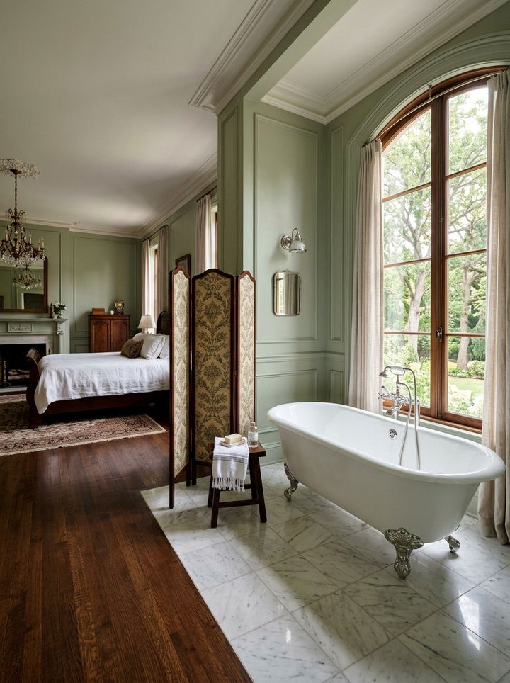 Master Bedroom Clawfoot Tub Nook - 30 old house bedroom ideas
