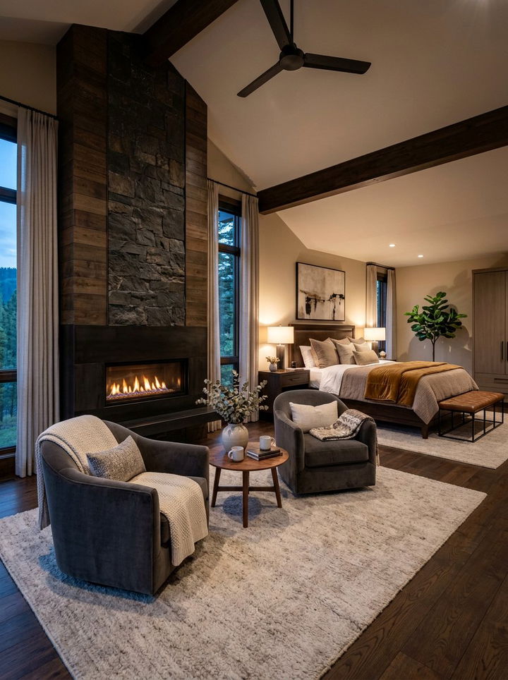 Master Bedroom Fireplace Seating Area - 30 couples bedroom ideas