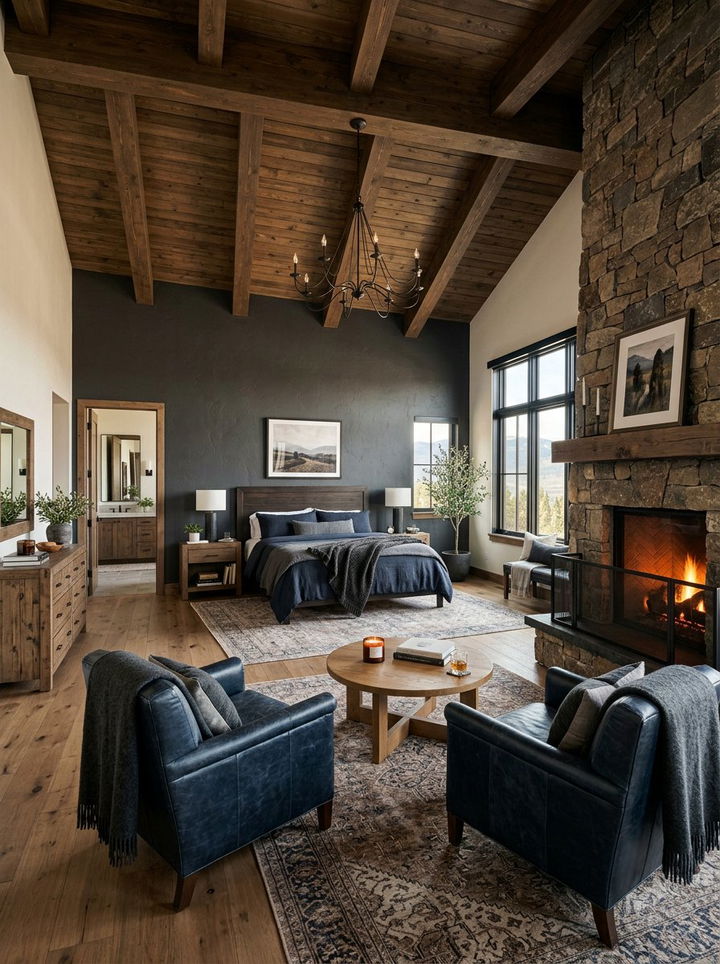 Master Suite With Fireplace Layout - 30 bedroom layout ideas