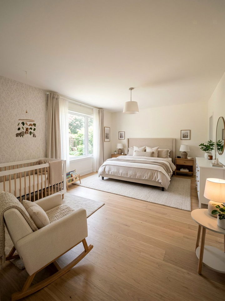 Master bedroom floor plan with nursery area - 30 bedroom floor plan ideas