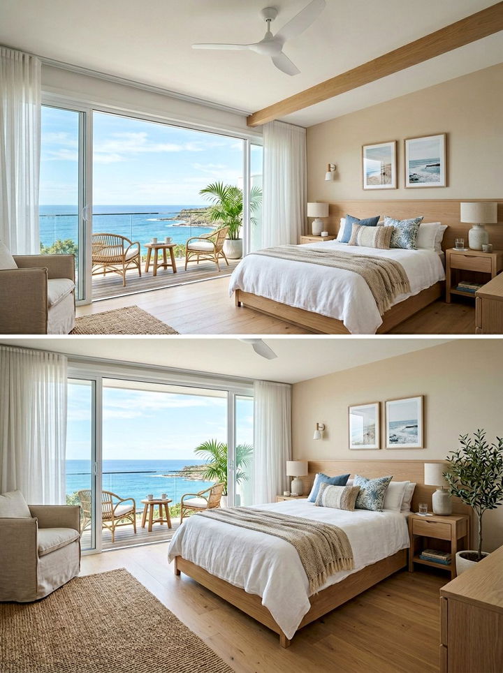 Master bedroom layout with private balcony - 30 bedroom floor plan ideas