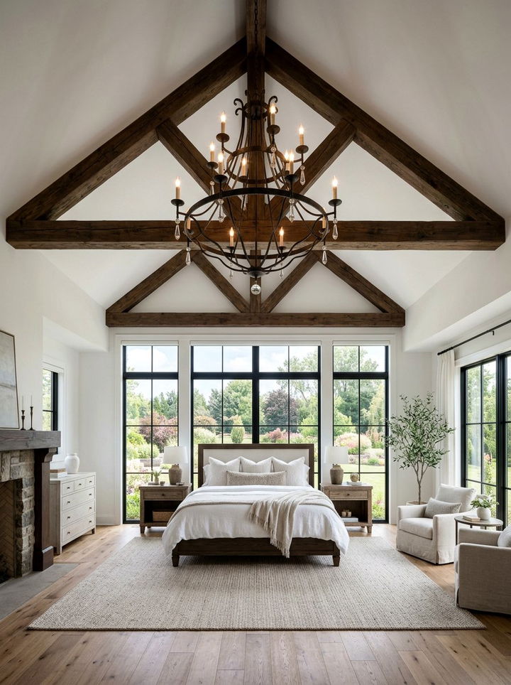 Master bedroom vaulted ceiling - 30 empty nester bedroom ideas