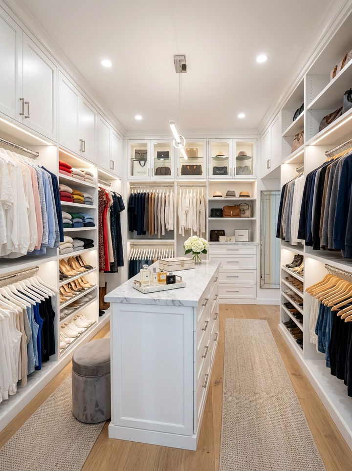 Master bedroom walk in closet - 30 empty nester bedroom ideas