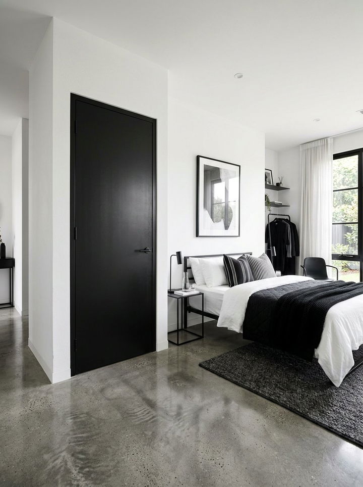 Matte Black Metal Door - 30 bedroom sliding doors