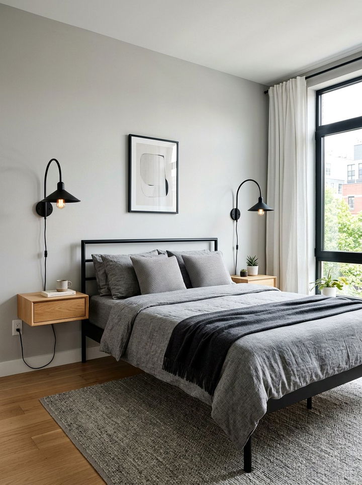 Matte Black Plug In Sconces - 30 bedroom sconce ideas