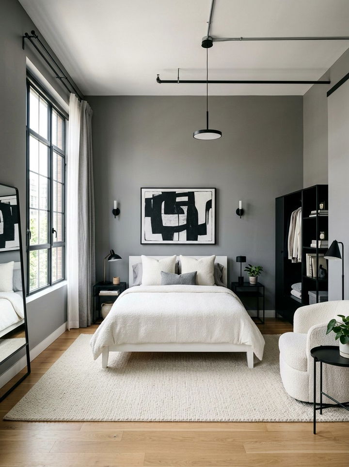 Matte Gray And White Bedroom - 30 gray and white bedroom color combo