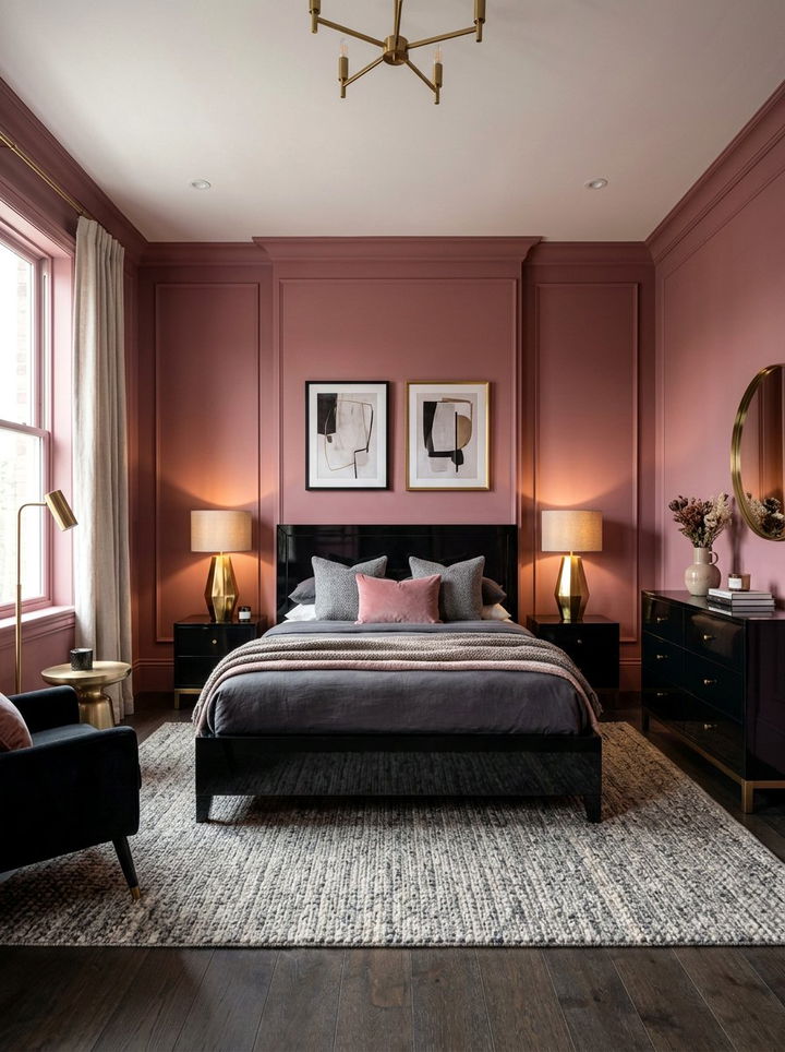 Matte Pink Walls - 30 bedroom pink walls