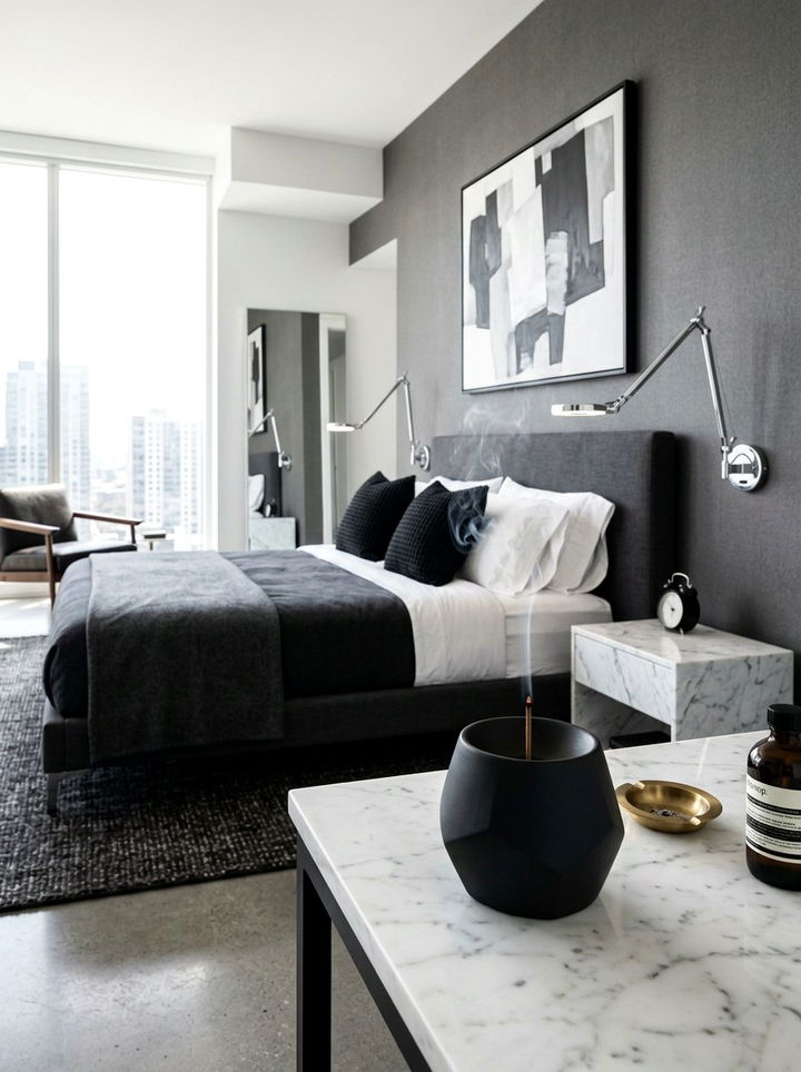 Matte black incense burner - 30 bedroom incense holders