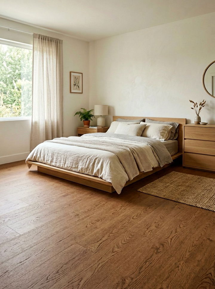 Matte cork flooring - 30 bedroom cork flooring ideas