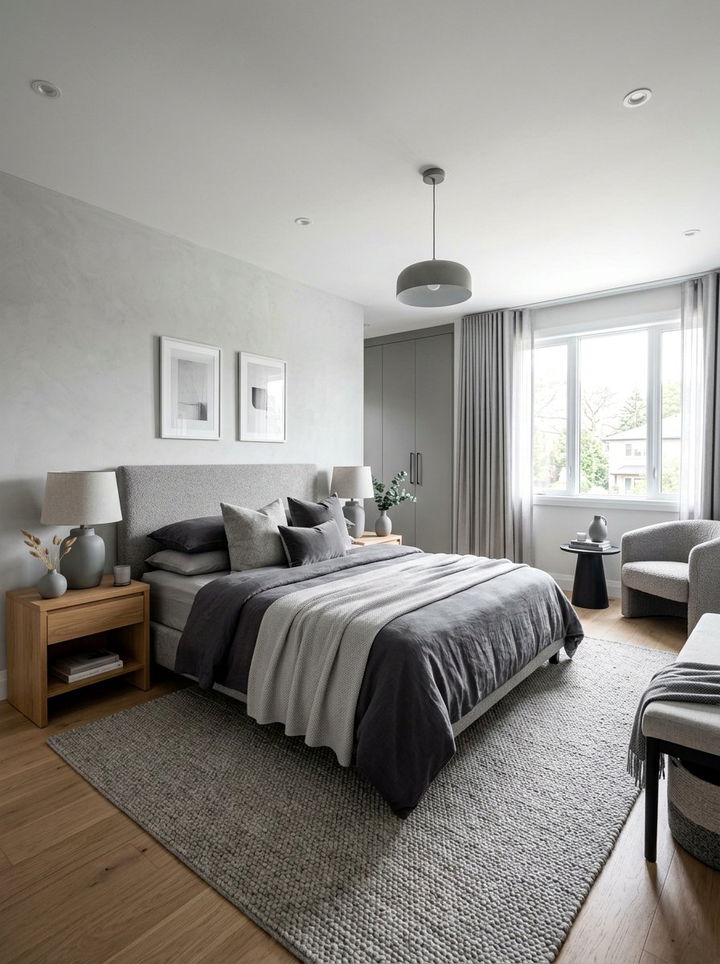 Matte grey bedroom accessories - 30 contemporary grey bedroom ideas