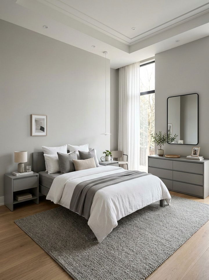 30 Minimalist Grey Bedroom Ideas for a Chic Modern Style