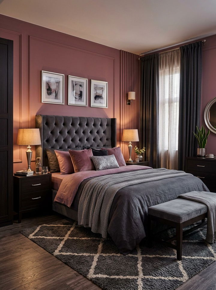 Mauve Pink Bedroom - 30 bedroom pink walls