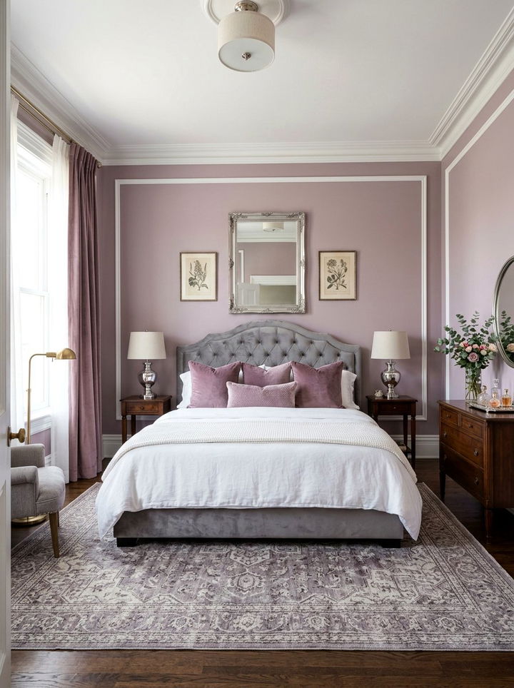 Mauve vintage bedroom - 30 vintage bedroom color ideas