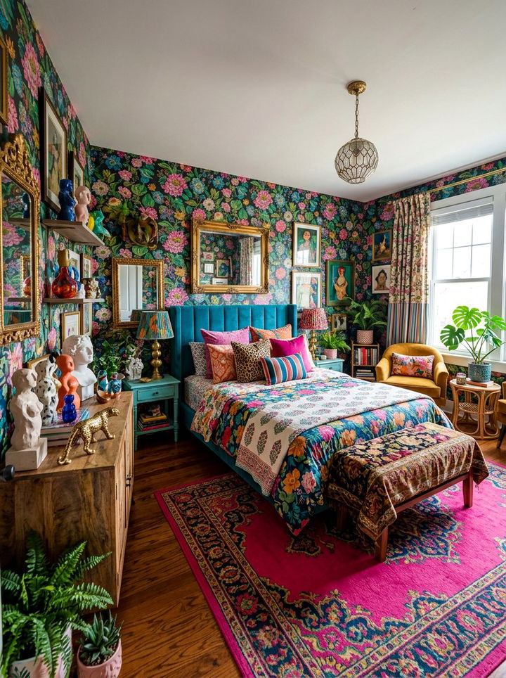Maximalist Bedroom Space - 30 before and after bedroom ideas