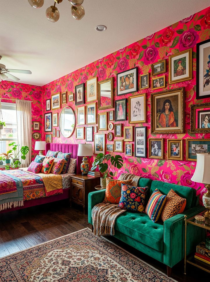 Maximalist Pink Bedroom - 30 neon pink bedroom ideas