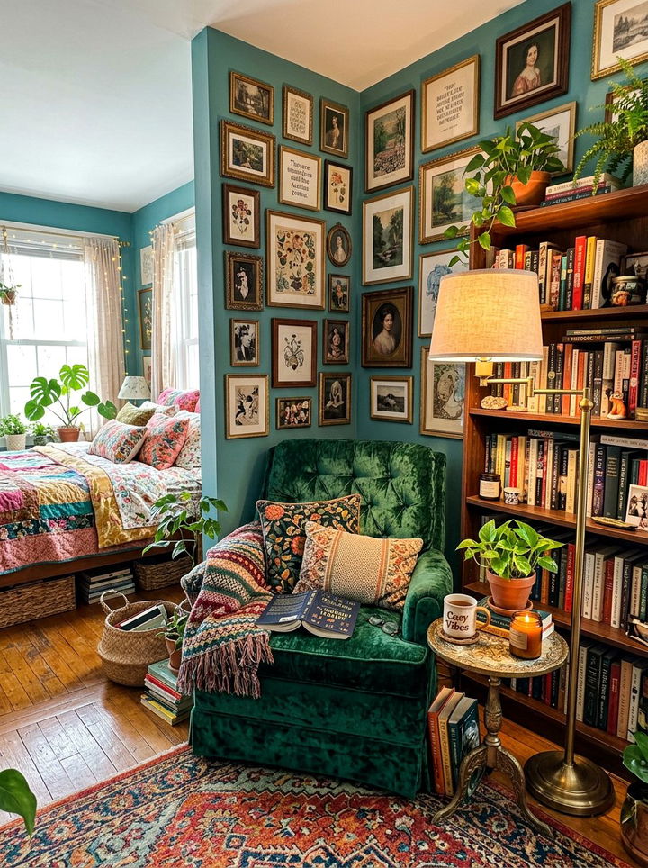 Maximalist Reading Nook Bedroom - 30 maximalist bedroom ideas