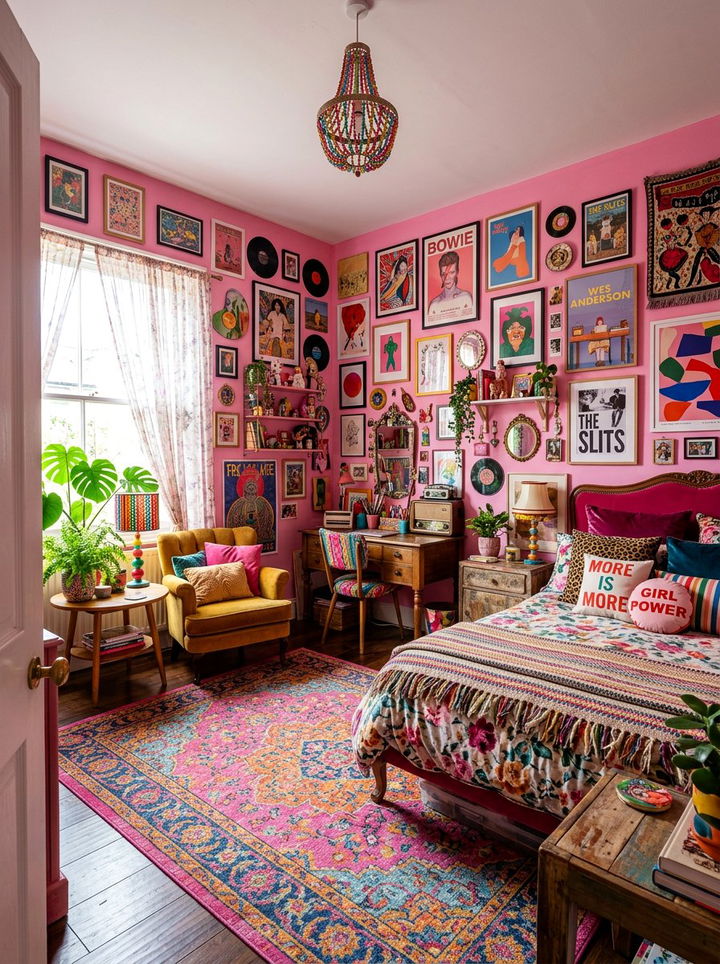 Maximalist pink bedroom - 30 bubblegum pink bedroom ideas