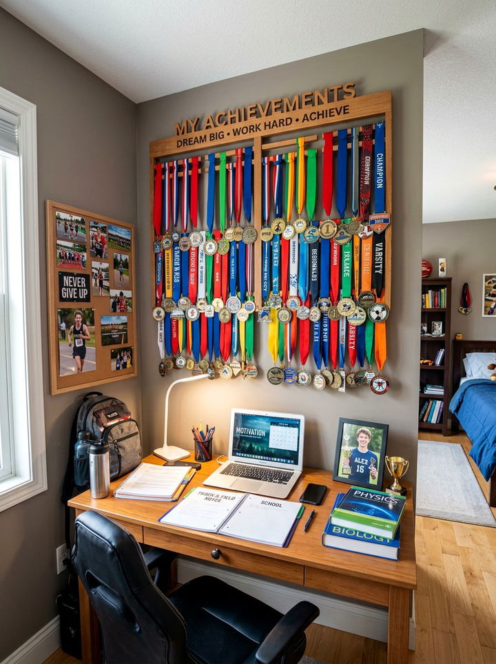 Medal Display Rack - 30 command strip bedroom ideas