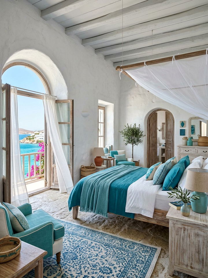 Mediterranean Aqua Bedroom - 30 aqua bedroom ideas