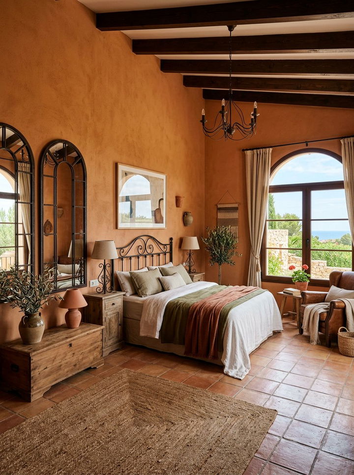 Mediterranean Terracotta Bedroom - 30 instant bedroom ideas