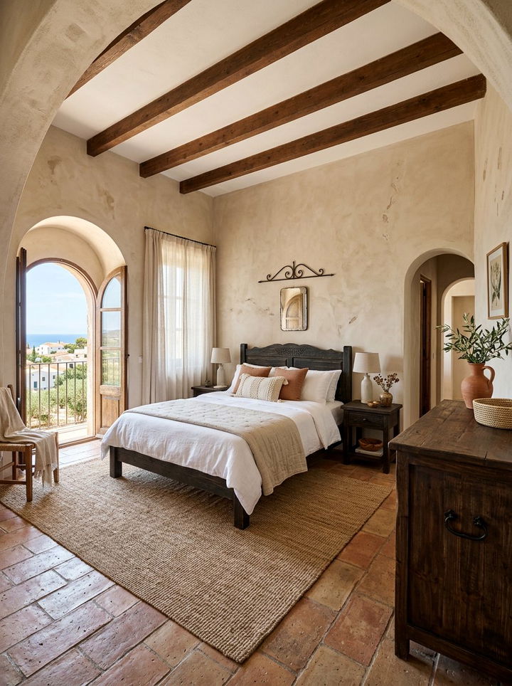 Mediterranean rustic bedroom - 30 rustic beige bedroom ideas