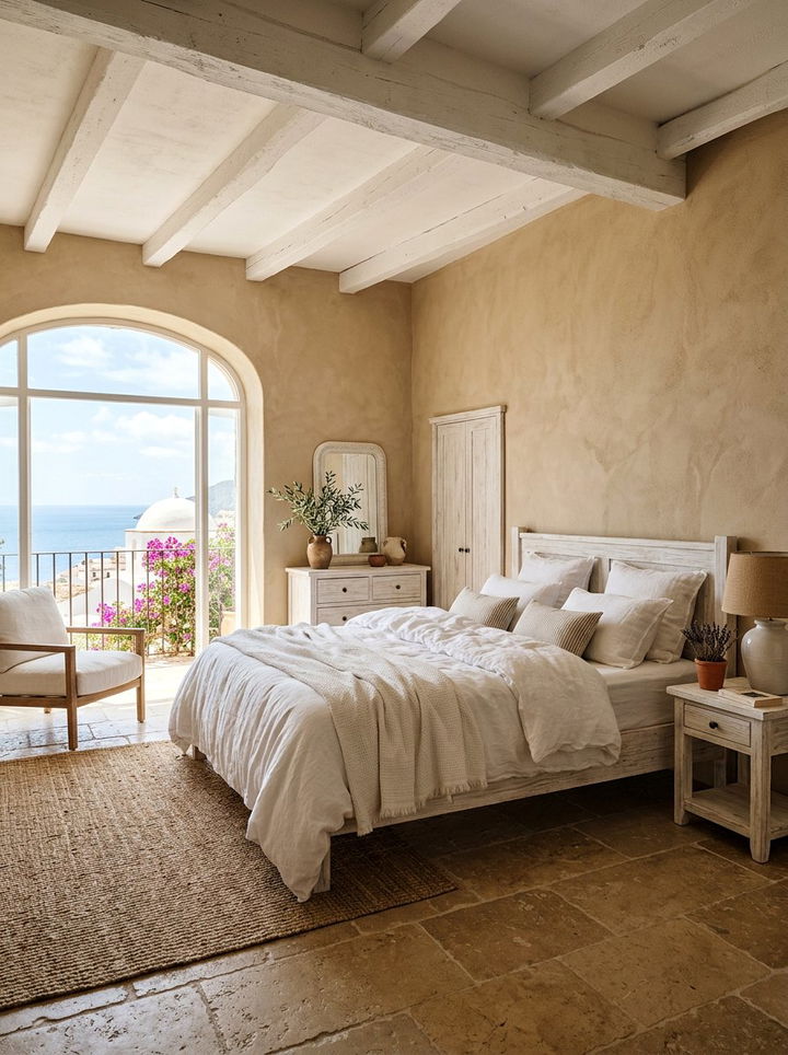 Mediterranean tan and white bedroom - 30 tan and white bedroom ideas