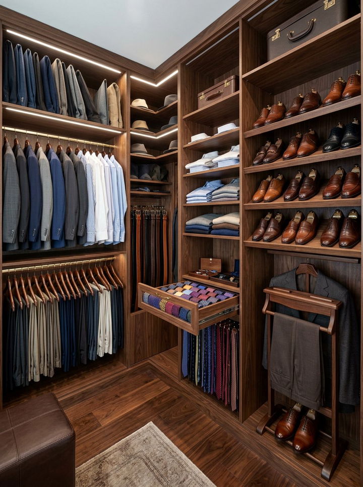Mens Suit And Tie Closet - 30 bedroom closet ideas