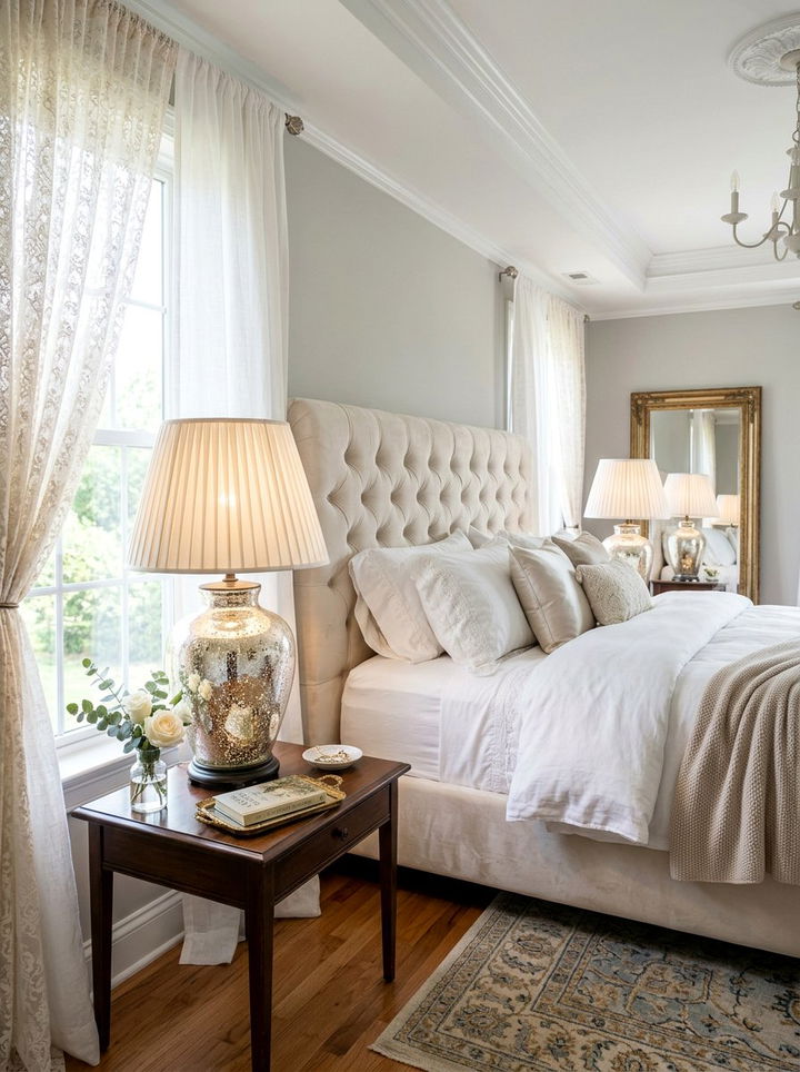 Mercury Glass Lamp - 30 bedroom lamps