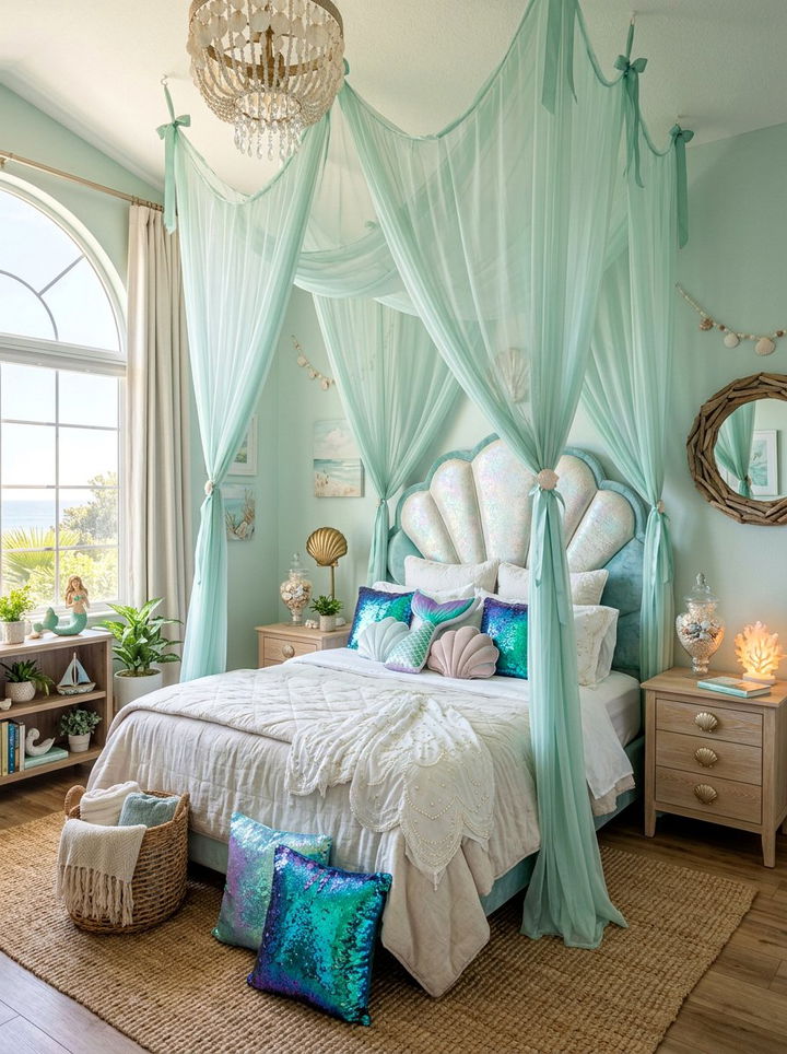 Mermaid Bedroom - 30 ocean themed bedroom ideas