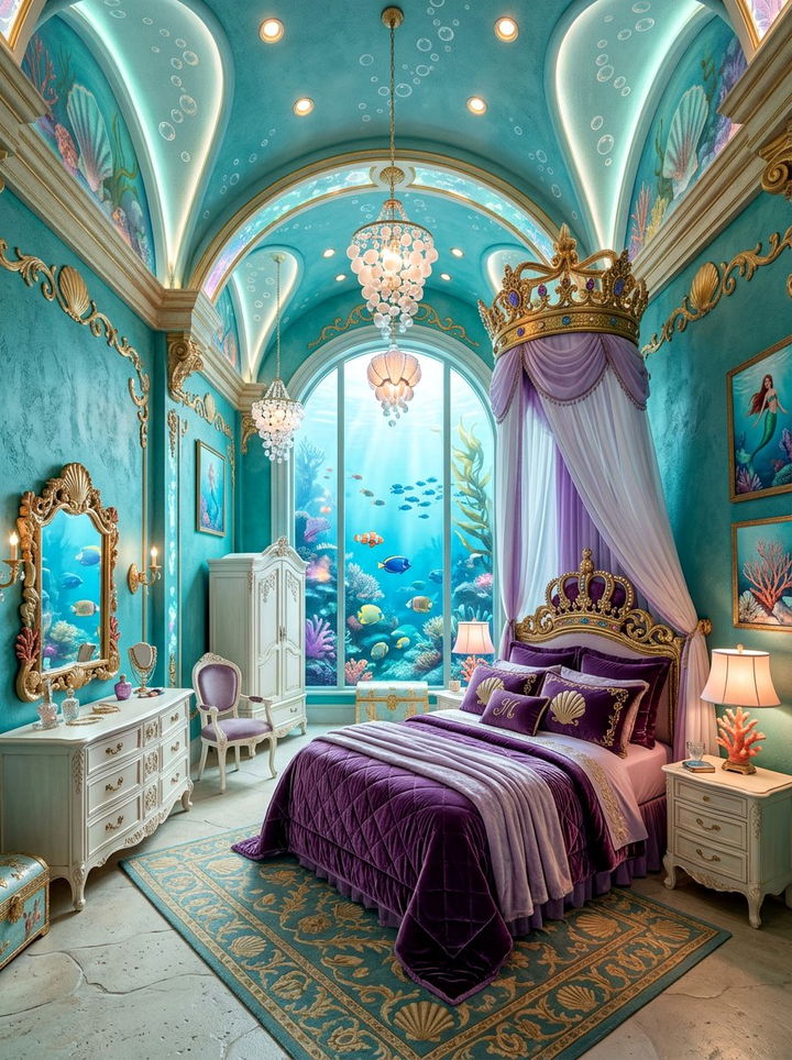 Mermaid Princess Room - 30 mermaid bedroom ideas