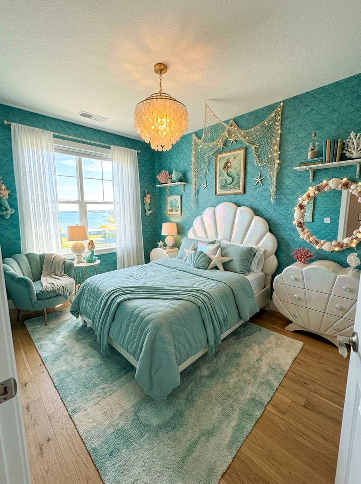Mermaid theme bedroom - 30 fairy tale bedroom ideas