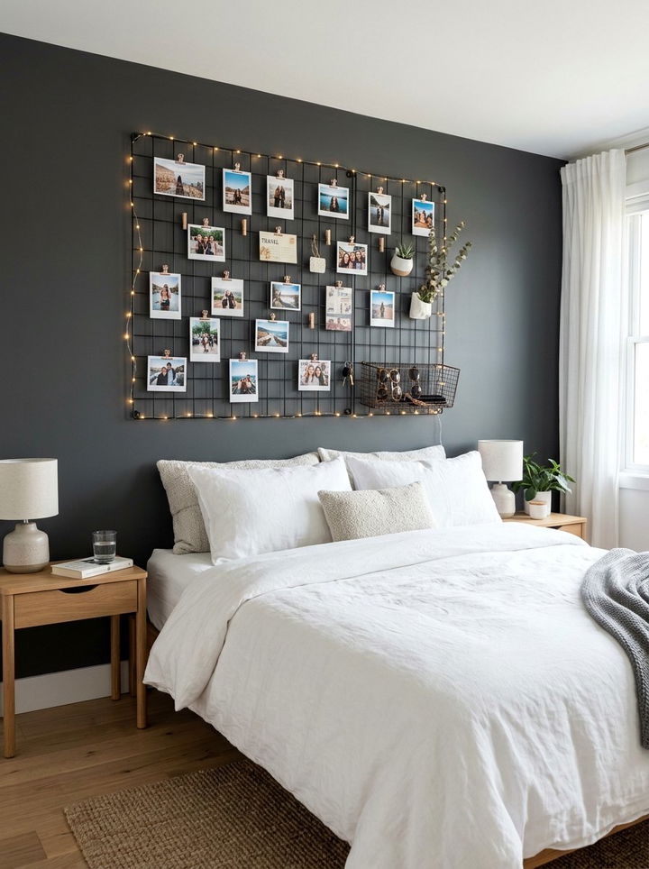 Metal Grid Wall Decor - 30 bedroom hanging organizers