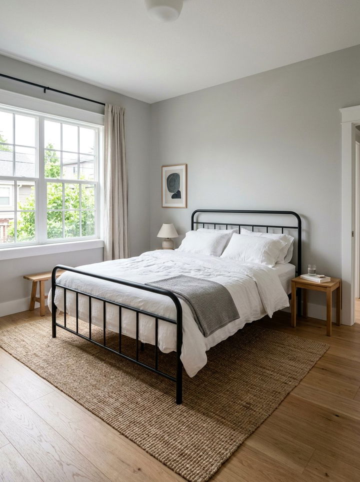 Metal bed frame - 30 cheap bedroom furniture ideas